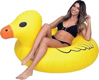 GoPong GoFloats Giant Duck PartyTube Inflatable Raft, Float in Style
