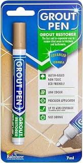 Grout Pen Beige Tile Paint Marker: Waterproof Grout Colorant and Sealer Pen - Beige, Narrow 5mm Tip