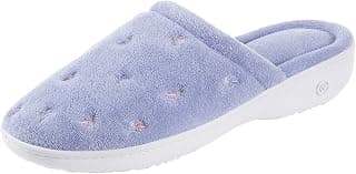 Womens Terry Floral Embroidered Clog