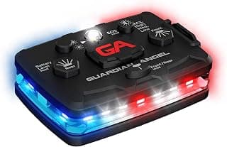 Law Enforcement Tactical Personal Wearable Safety Light by Guardian Angel | Magnetic Hands-Free LED Mounted Flashlight for Police Officers and Public Safety Officials (Elite Blue/Red)