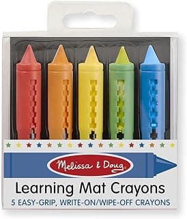 Melissa & Doug Learning Mat Crayons - 5 Colors