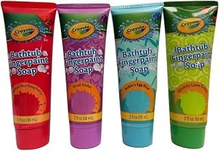 Childrens Crayola Bathtub Fingerpaint Soap Assorted Colors - (4) 3 Fl Oz Tubes