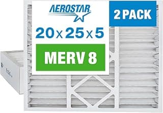 Aerostar Pleated Air Filter, MERV 13, 16x25x1, Pack of 6