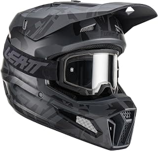 Leatt 3.5 V23 MX Offroad Helmet w/4.5 Goggles Stealth LG