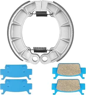 Youxmoto Aluminum Front Brake Pads Rear Shoes for Honda Rubicon 500 TRX500 FA/FAA 2005-2014/ GPScape TRX500 FGA 2005-2008/ Foreman 500 2x4 4x4 2005-2011 Drum Brake Shoes, FA410
