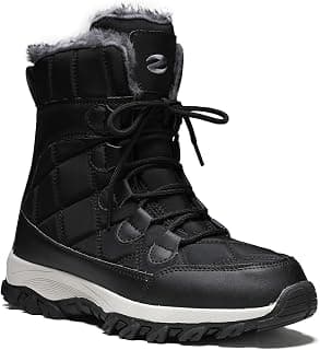 Womens Winter Snow Boots Waterproof Insulated Outdoor Fur Lining Boots For Ladies Non-slip Lace Up Shoes