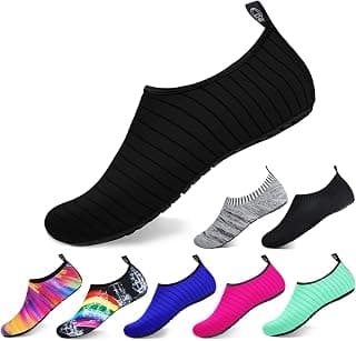 Water Shoes Quick-Dry Swimming Socks, Non-Slip Soft Beach Shoes Barefoot Water Sports Shoes Breathable Aqua Socks for Women Men Kids, Elastic Easy-fit Footwear for Beach Swimming Yoga Diving