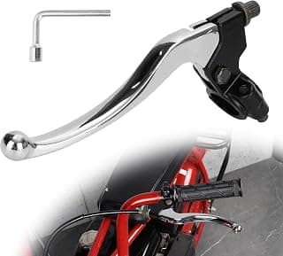 7/8" 22mm Left Clutch Lever, Aluminum Alloy Chrome Motorcycle Clutch Lever Replacement for SSR 125cc 70cc 110cc YZ80 YZ125 RM 80 85 RM80 RM85 RM100 Dirt Bikes Pit Bike Part