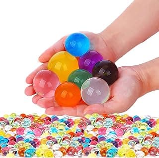 Leeche Non Toxic Water Beads Kit 300pcs Jumbo & 20000 Small Gel Beads for Kids-Value Package Sensory Toys and Decoration