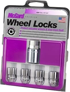 McGard 24154 Chrome Cone Seat Wheel Locks, M12 x 1.25 Thread Size, Set of 4
