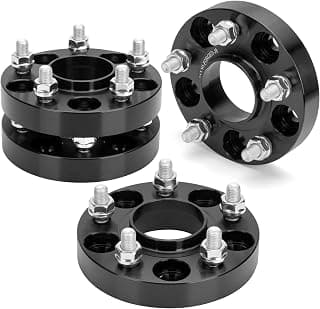 dynofit 5x4.5 Hubcentric Wheel Spacers for Honda Accord Civic Acura CR-V HR-V Element Crosstour, 4pcs 1''(25mm) Wheel Spacer for TL RDX TLX CDX CSX ILX RSX TSX 64.1mm Bore 5x114.3mm 5 Lug Rims, black