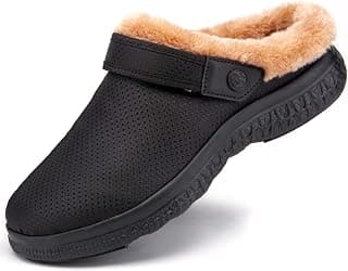 Women's Men's Lined Clogs Winter Slippers Home House Shoes Warm Plush Fleece Lining Garden Clogs Outdoor Indoor Mules