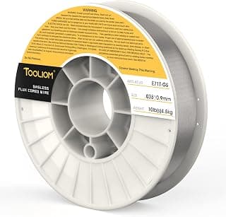 TOOLIOM E71T-GS .035" Diameter 10-Pound Spool Flux Core Self-Shielded Carbon Steel Mig Welding Wire for TL-200M