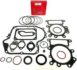 594437 Piston Rings And Complete Gasket Set Compatible With Briggs And Stratton 16,17,17.5,18 HP Single Cylinder Overhead Valve Engines, OHV, Bore Size 90.5mm See Description For Compatible Engines