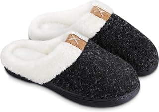 Women's Slippers, Memory Foam Indoor/Outdoor House Shoes w/Ultra Soft Wool-Like Plush Fleece Lining, Multiple Colors & Sizes, Prairie Collection