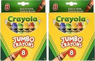 Crayons Jumbo 8ct Peggable Tuck Box [Set of 2], 3 years & up