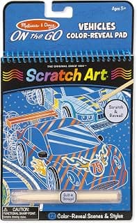 Melissa & Doug On The Go Scratch Art Color-Reveal Pad - Vehicles