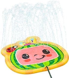 CoCoMelon Splash Pad | Colorful Water Sprinkler Toy for Kids - Sunny Days Entertainment, Yellow, Green and Red, 45'' Dia