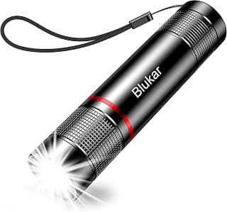 LED Flashlight Rechargeable, Blukar 2000L Super Bright Adjustable Focus Handheld Flashlights, 4 Lighting Modes, Waterproof Pocket Size Torch for Camping, Hiking, Outdoor, Emergency (K9132)
