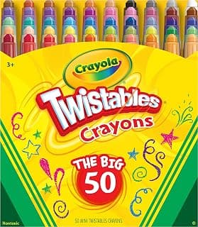 Crayola Mini Twistables Crayons, Amazon Exclusive, Gift, 50 Count