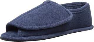 Men's Terry Adjustable Open Toe Full Foot Slipper