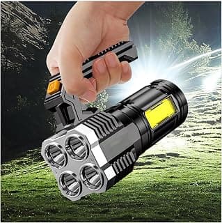 Brightest 100,000 Lumens 4 Modes Rechargeable Powerful Torch Long Throw Up To 500 Meters Outdoor Lighting