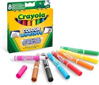 Crayola 8 Colour Wipeoffs White Board Markers Wide Tip