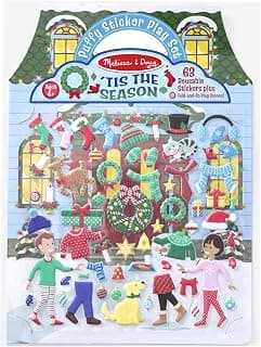 Melissa & Doug Puffy Sticker Play Set, 'Tis the Season (Reusable Activity Book, 63 Stickers, Great for Travel)