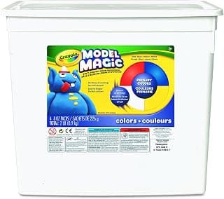 Crayola Model Magic Bucket, 4 Colours, School and Craft Supplies, Teacher and Classroom Supplies, Gift for Boys and Girls, Kids, Ages 3,4, 5, 6 and Up, Arts and Crafts