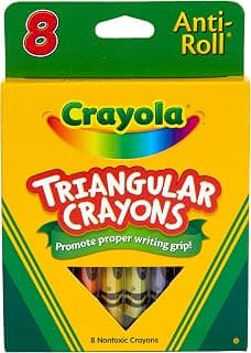 Crayola Crayons, Large Triangular, 8-Count, School and Craft Supplies, Gift for Boys and Girls, Kids, Ages 3,4, 5, 6 and Up, Holiday Toys, Stocking , Arts and Crafts, Gifting