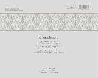 Strathmore 500 Series Watercolor Paper Travel Pad, Glue Bound, 8x10 inches, 12 Sheets (140lb/300g) - Professional Artist Paper - Watercolors, Mixed Media, Markers and Art Journaling