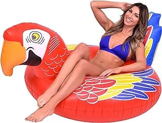 GoFloats Tropical Parrot Pool Float Party Tube - Float in Style (for Adults and Kids)