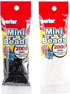 Perler Mini Beads Bundle - Black and White