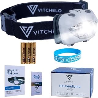 Frontal LED Headlamp Flashlight Headlight, Perfect for Safe Night Running, Camping, Hiking, Hunting, Reading, Home & Outdoor, Waterproof IPX6 Head Lamp, Red & White Light