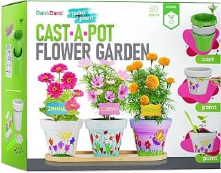 Cast, Paint & Plant Kit for Kids & Teens - Birthday Gift Ideas for Girls & Boys Age 8-14 Year Old Tween Girl Christmas - STEM Teenage Crafts Gifts Kits, Fun DIY Art Teen Projects - Casting & Gardening