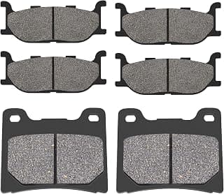 OuYi Carbon Fiber Brake Pads Front and Rear Compatible with YAMAHA XVS1100 V-Star Custom/Classic/Silverado 1999-2009 V-Star Custom Midnight 2007 2008 XV1100 XV 1100 Virago 1100 1999