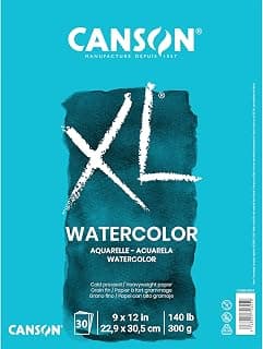 Pro-Art 702-2445 9-Inch by 12-Inch Canson Watercolor Paper Pad, 30-Sheet, X-Large
