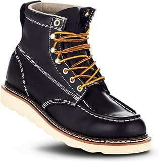 EverBoots Mens Work Boots for Men, Leather EverFit Lightweight Comfort Boot, Anti Slip & Shock Absorption, Soft Oil Grain, Goodyear Welt, Industrial Construction, Roofing