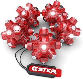 STKR 00141 Magnetic Light Mine Hands- Free Task Stocking Stuffer, 5-Pack