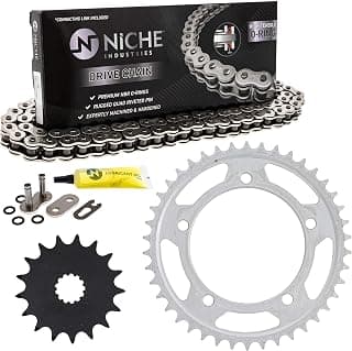 NICHE Drive Sprocket Chain Combo for Suzuki GSXR1000 GSXR750 Front 17 Rear 42 Tooth 525V O-Ring 110 Links