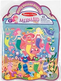 Melissa & Doug Puffy Sticker Play Set, Mermaid (Reusable Activity Book, 65 Stickers, Great for Travel)