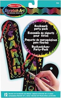 Melissa & Doug Scratch Art Bookmark Party Pack Activity Kit, Arts & Crafts ( Makes 12 Bookmarks)