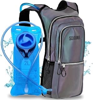 Sojourner Rave Hydration Pack Backpack - 2L Water Bladder Included for Festivals, Raves, Hiking, Biking, Climbing, Running and More (3 Pocket)