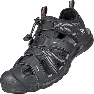 Men's Waterproof Hiking Sandals Closed Toe Summer Sandals Anti-Slip Athletic Sport Sandals for Water Beach Outdoor Boat Fishing