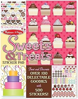 Melissa & Doug Sweets and Treats Sticker Pad - 500 Stickers, 16 Backgrounds