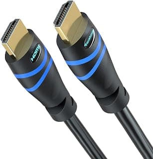 BlueRigger 4K HDMI Cable 25FT (4K 60Hz, HDR10, HDCP2.3, High Speed 18Gbps, in-Wall CL3 Rated, eARC) - Compatible with PS5, Xbox, Roku, Apple TV, HDTV, Blu-ray, PC, TV Stick, Nintendo Switch
