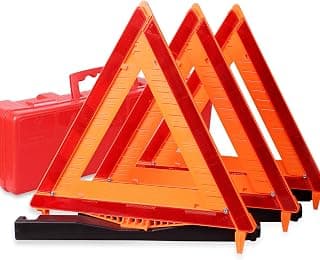 Cartman Warning Triangle DOT Approved 3PK, Identical To: United States FMVSS 571.125, Reflective Warning Road Safety Triangle Kit