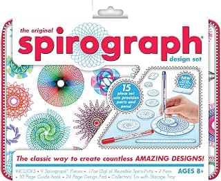 Kahootz Spirograph Design Tin Set, Multi-Colored, 1002, One Size