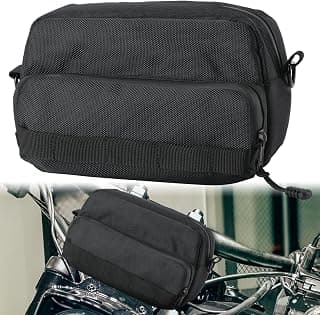 OFIG Universal Motorcycle Handlebar Bag, Motorcycle Storage Bag Fork Bag Sissy Bar Bag, Bike Handlebar Bag Fit for Motorbike Dirt Bike Bicycle Snowmobile Quad ATV