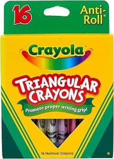 Crayola Triangular Crayons, Toddler Crayons, Coloring Gift for Kids Assorted, 7/16 X 4 in